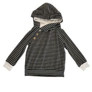 Ampersand Avenue Grey Striped Double Hoodie Kid's Size 3T